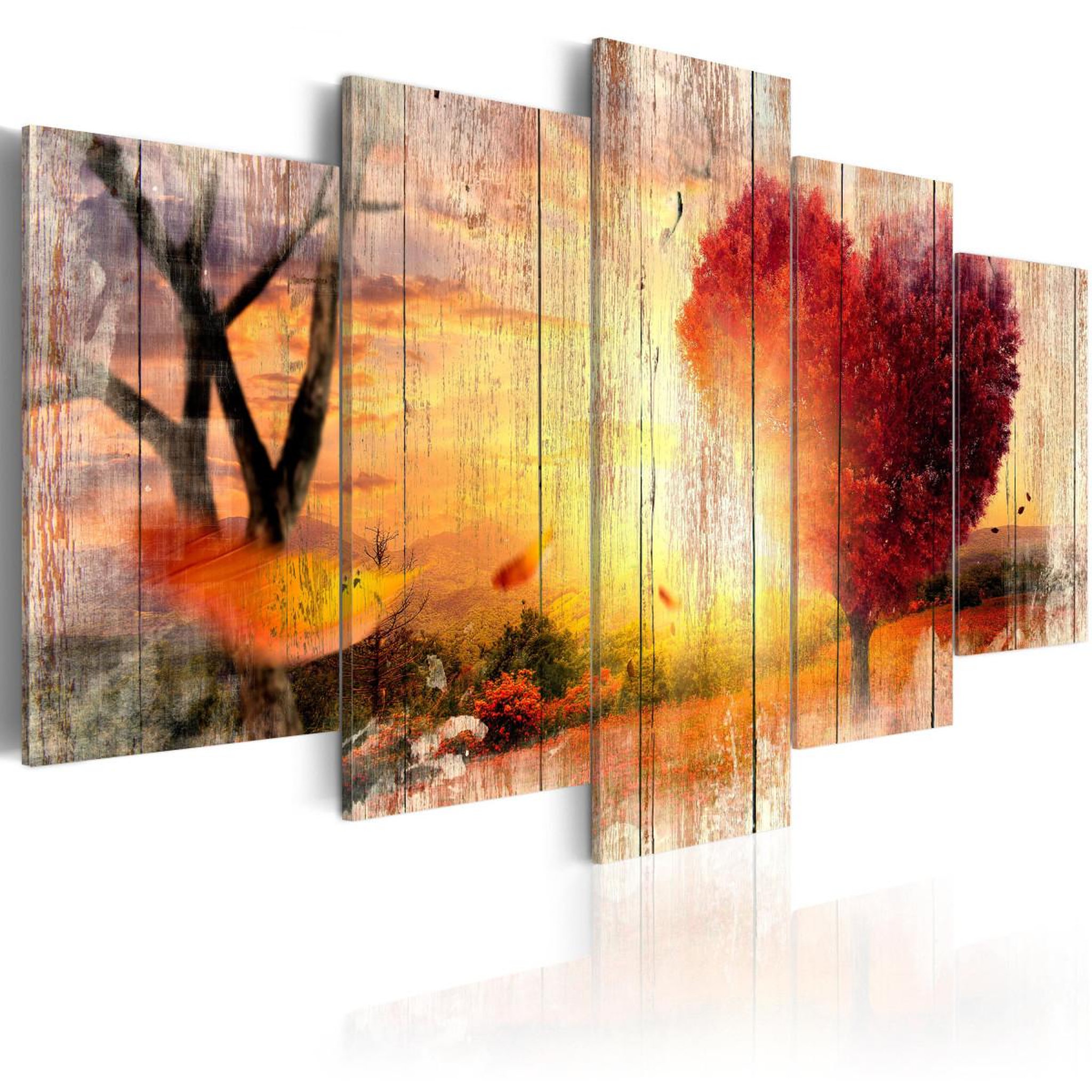 Paris Prix Tableau imprimé  autumnal love. Coloris disponibles : Multicolore