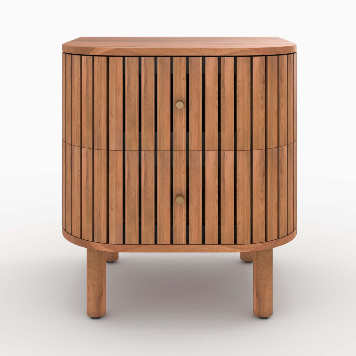 Rendez vous déco Table de chevet  en bois d'acacia 2 tiroirs-Paola