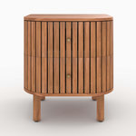Rendez vous déco Table de chevet  en bois d'acacia 2 tiroirs-Paola