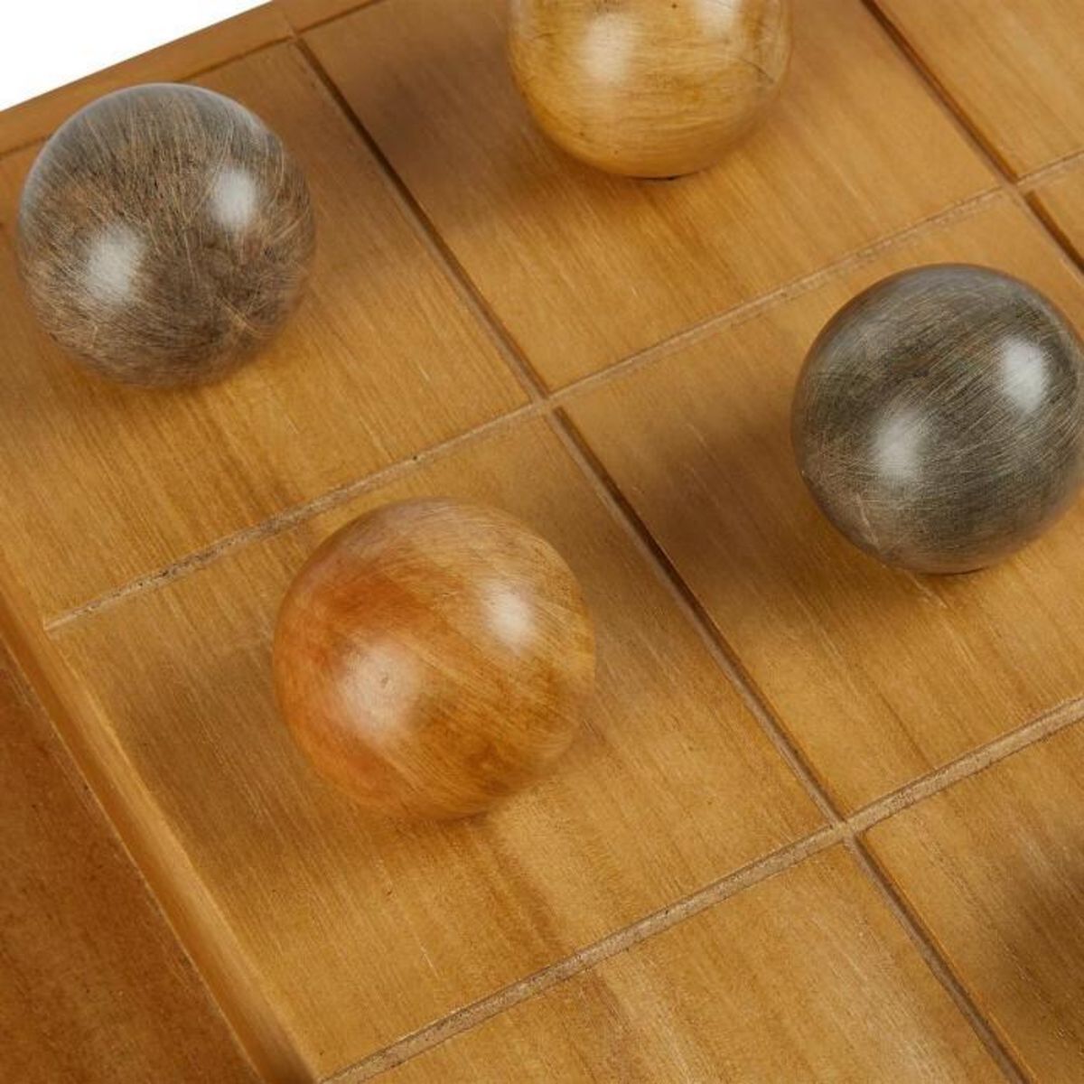 ATMOSPHERA Jeu de Morpion Déco en Bois  Jehan  40cm Naturel