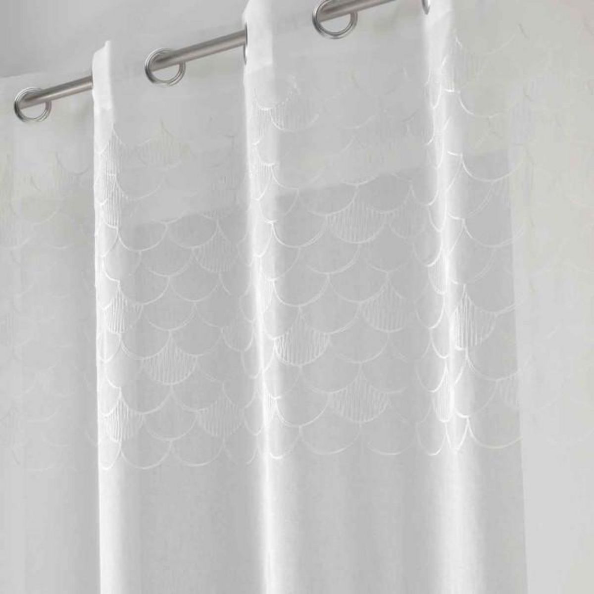 Paris Prix Rideau Voilage à Œillets  Yaelle  135x240cm Blanc