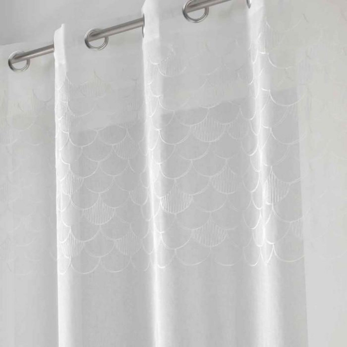 Paris Prix Rideau Voilage à Œillets  Yaelle  135x240cm Blanc