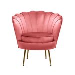 Habitat et Jardin Fauteuil velours  Floria  - 70 x 73 x 76 cm - Rose