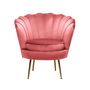 Voir la diapositive 1 : Habitat et Jardin Fauteuil velours  Floria  - 70 x 73 x 76 cm - Rose