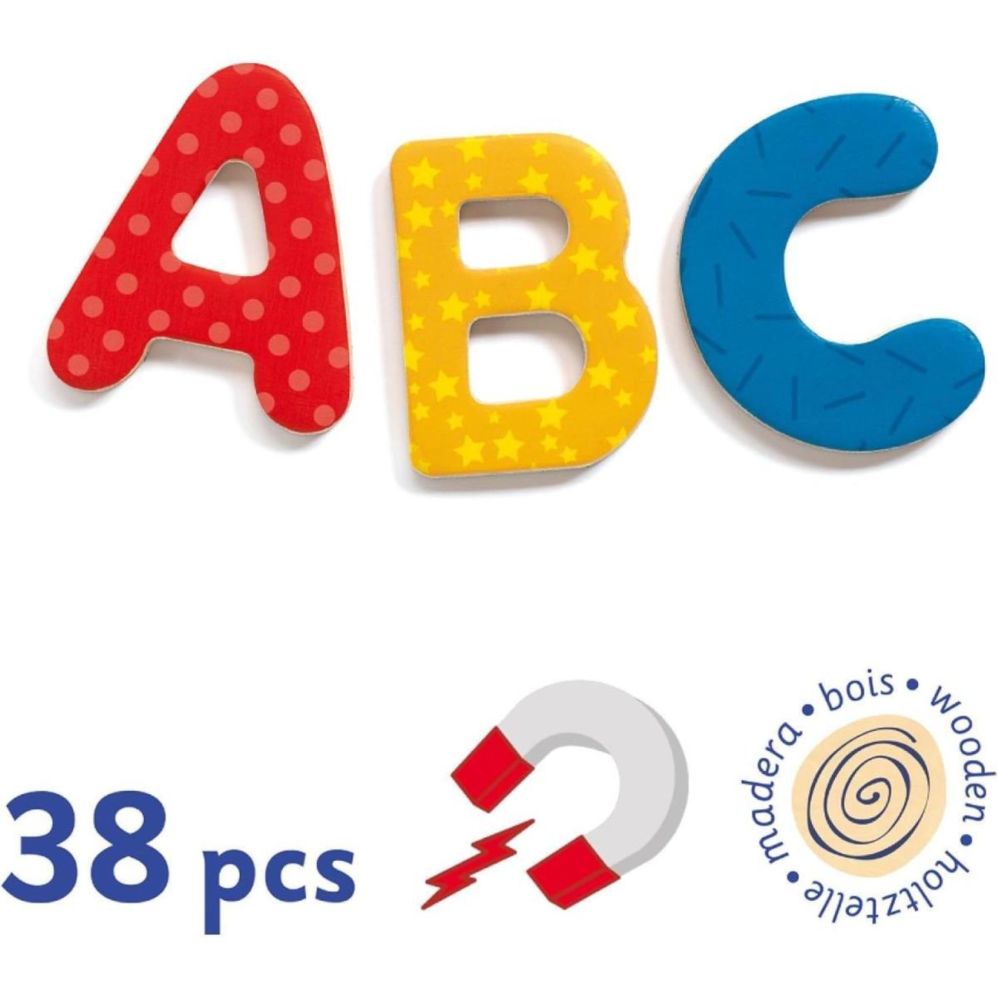 Voir la diapositive 3 : Djeco Magnetiques 38 lettres fantaisies