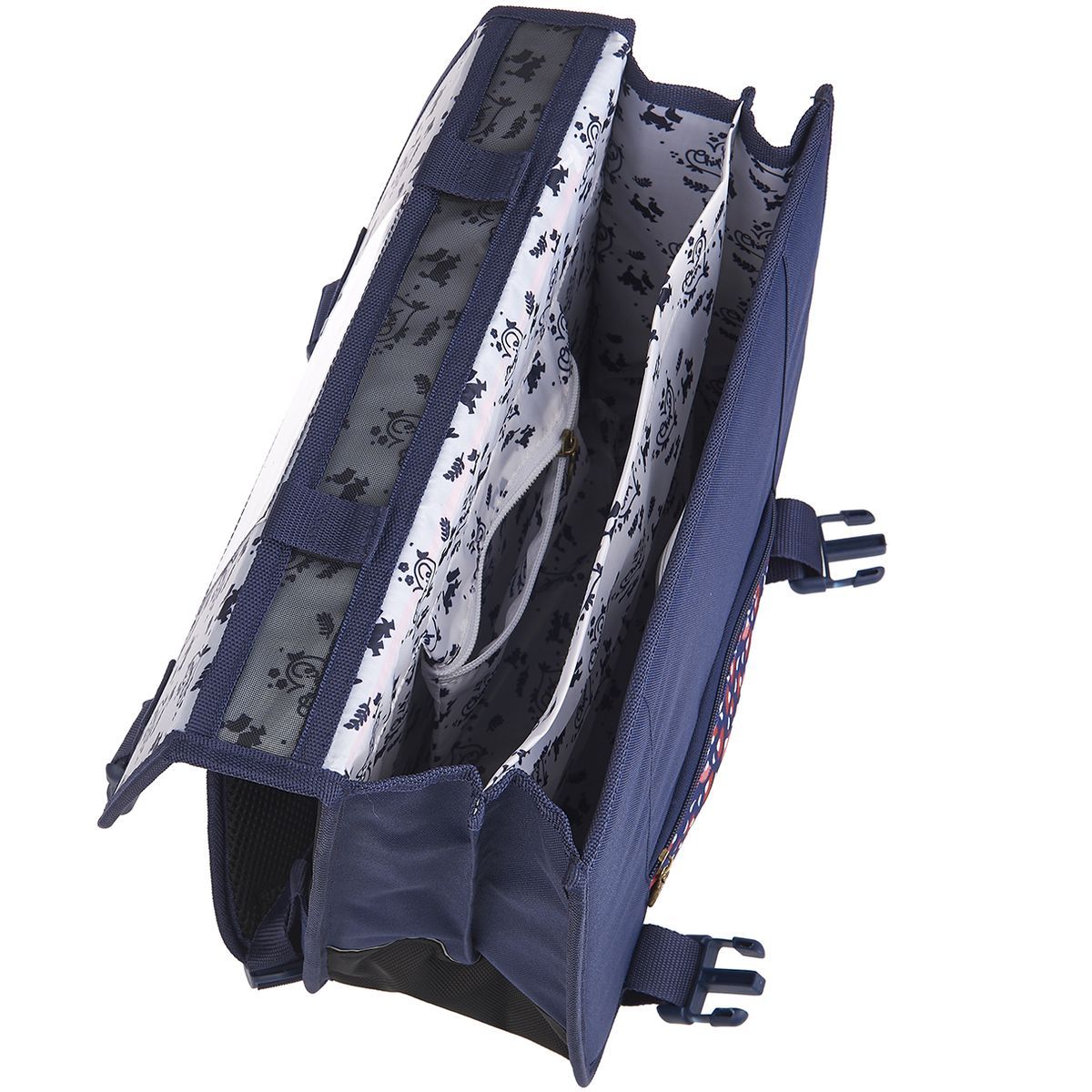 CHIPIE Cartable 38 cm CP/CE1/CE2 bleu motifs feuilles