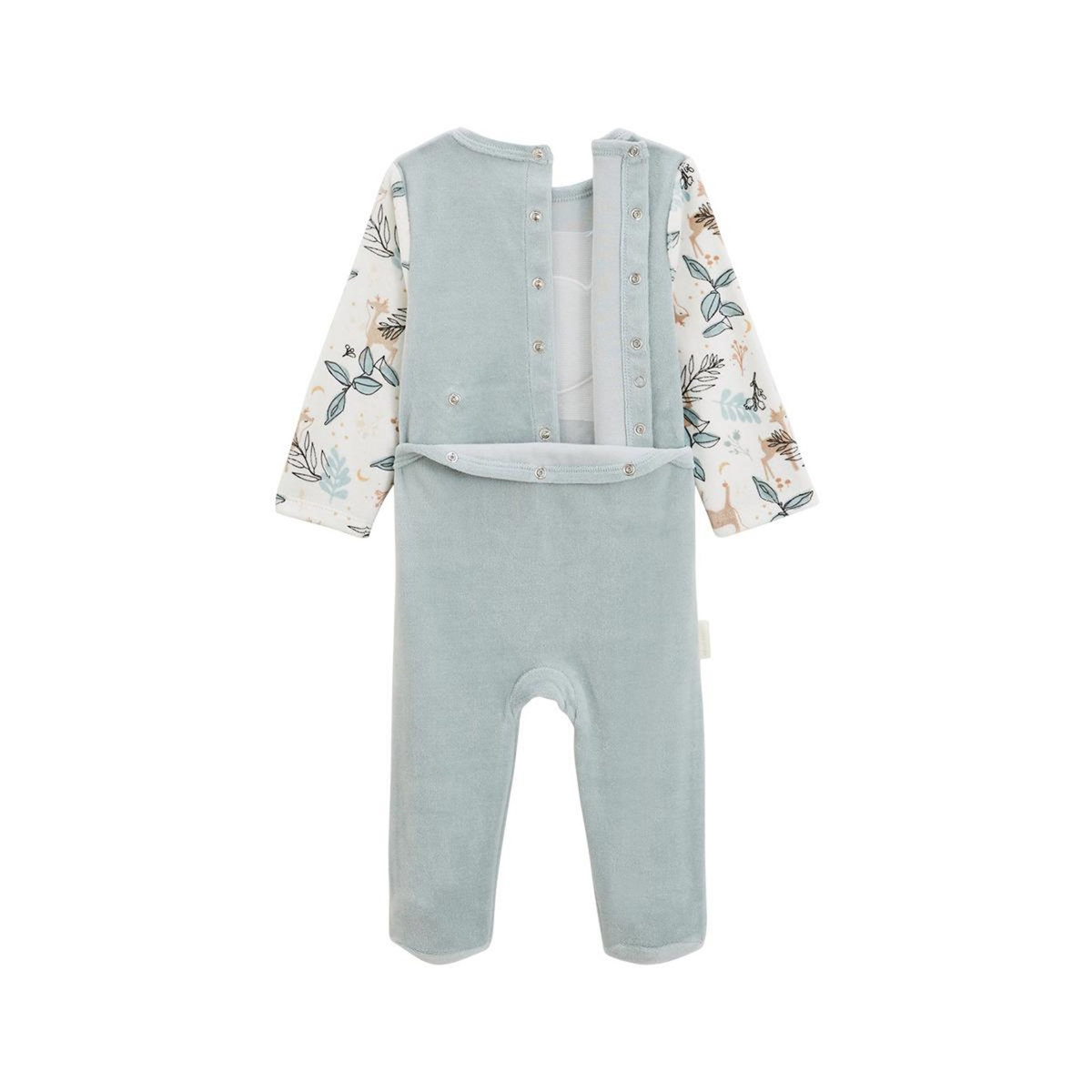 Petit Béguin Pyjama bébé en velours Alma