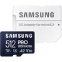 Voir la diapositive 4 : Samsung Carte Micro SD 512 Go Pro Ultimate avec adaptateur