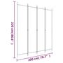 Voir la diapositive 6 : VIDAXL Cloison de separation 4 panneaux Anthracite 200x220 cm Tissu