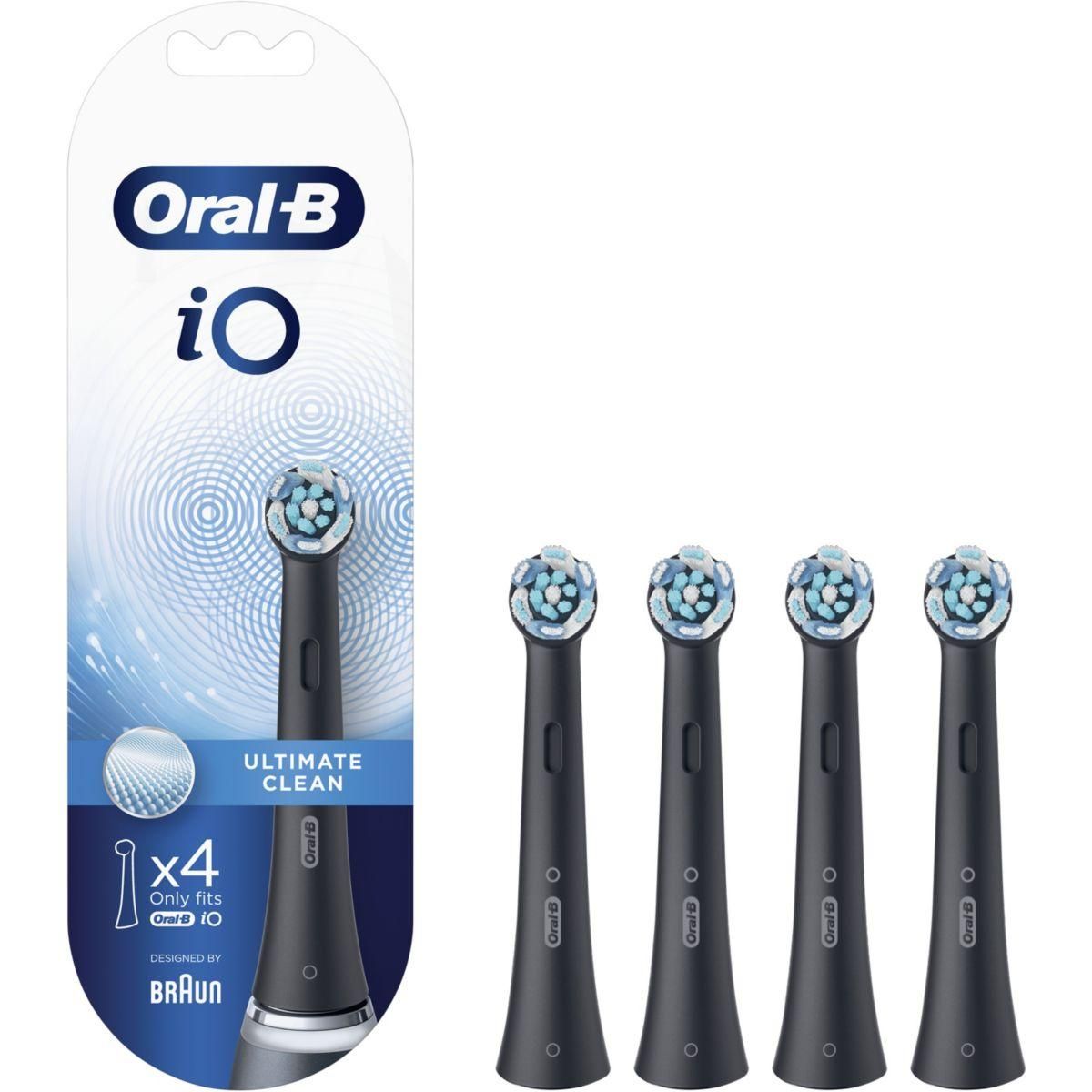 ORAL B Brossette dentaire iO ultimate Clean Black X4
