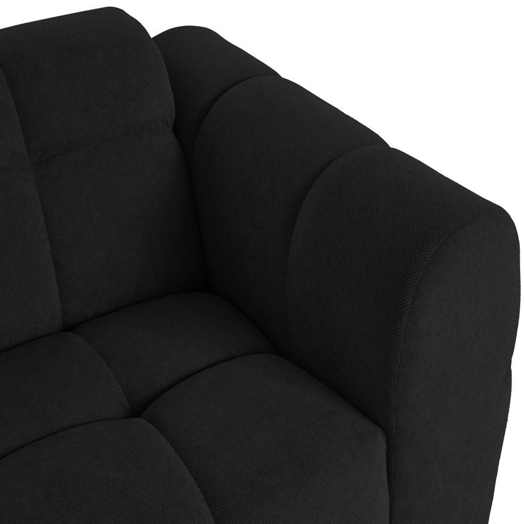 Voir la diapositive 6 : BEST MOBILIER Ray - canapé droit 2 places en tissu texturé