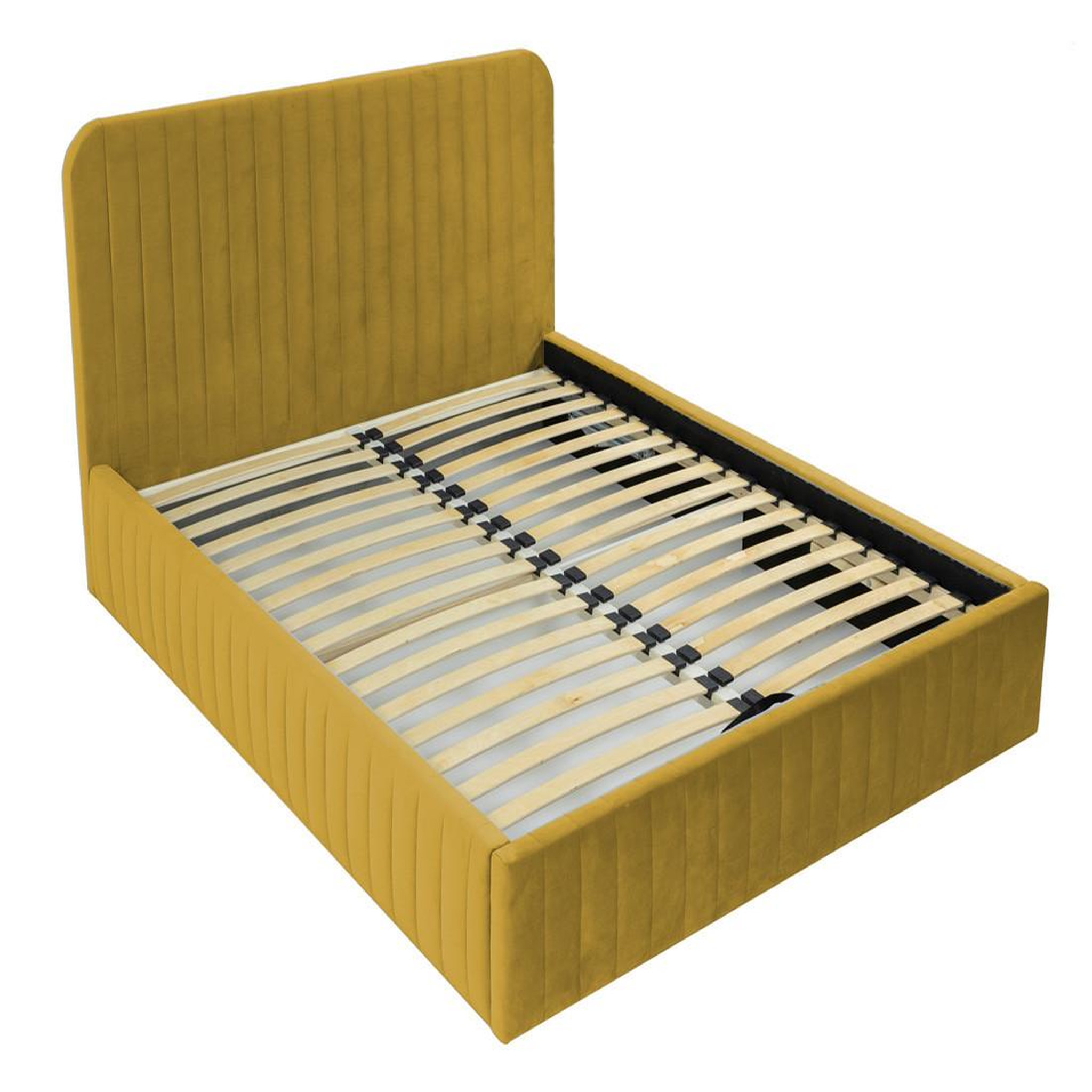 Voir la diapositive 1 : BEST MOBILIER Stuart - lit coffre - 180x200 cm - sommier inclus - en velours