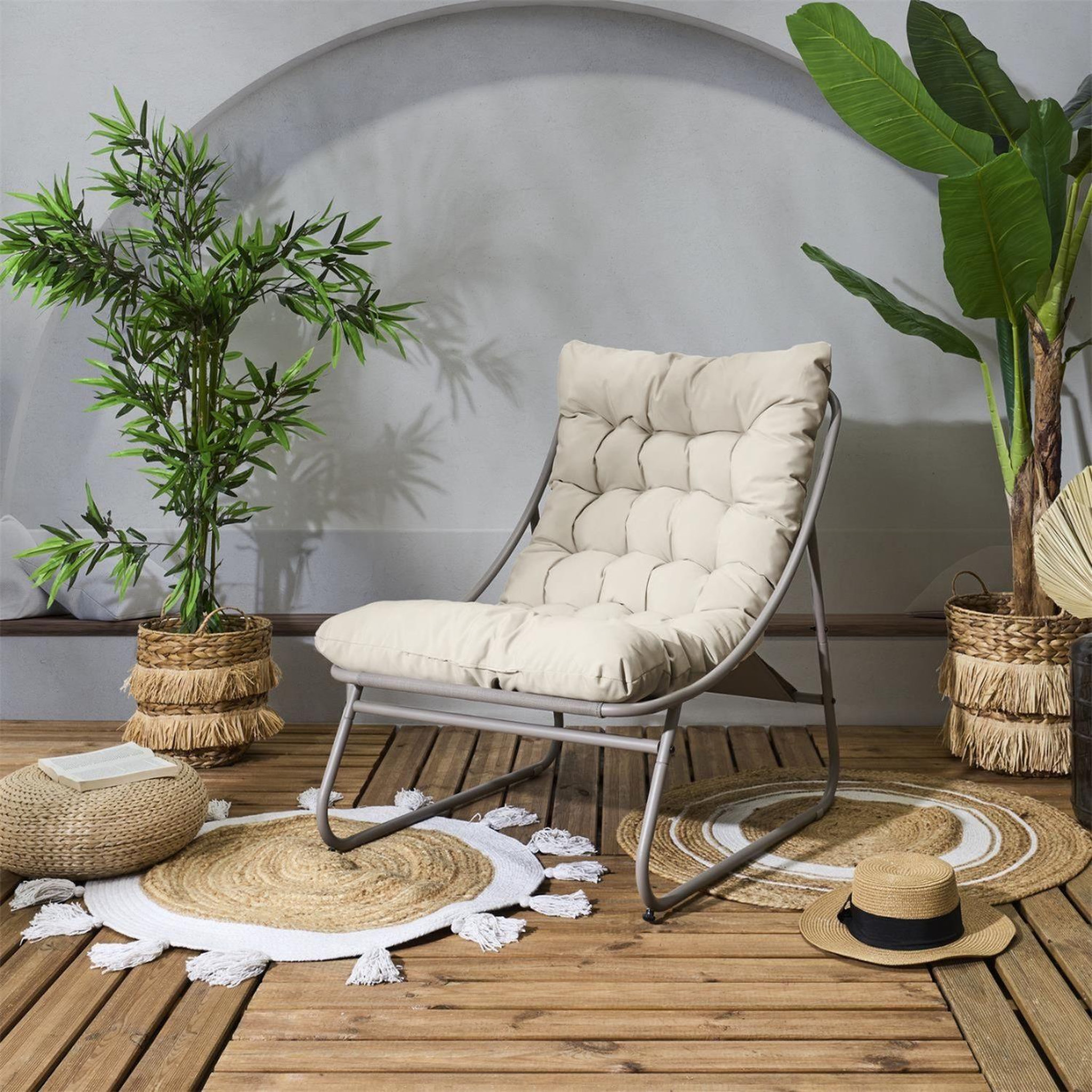 Voir la diapositive 2 : The Home Deco Factory Fauteuil de détente DOLCE VITA
