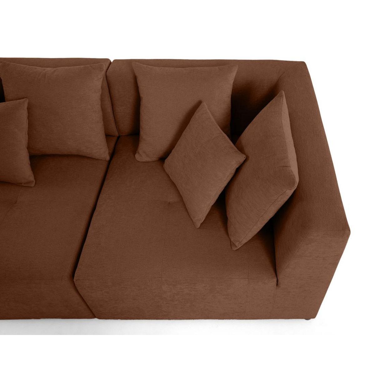 LISA DESIGN Amalfi - canapé modulable d'angle réversible - 5 places - en tissu