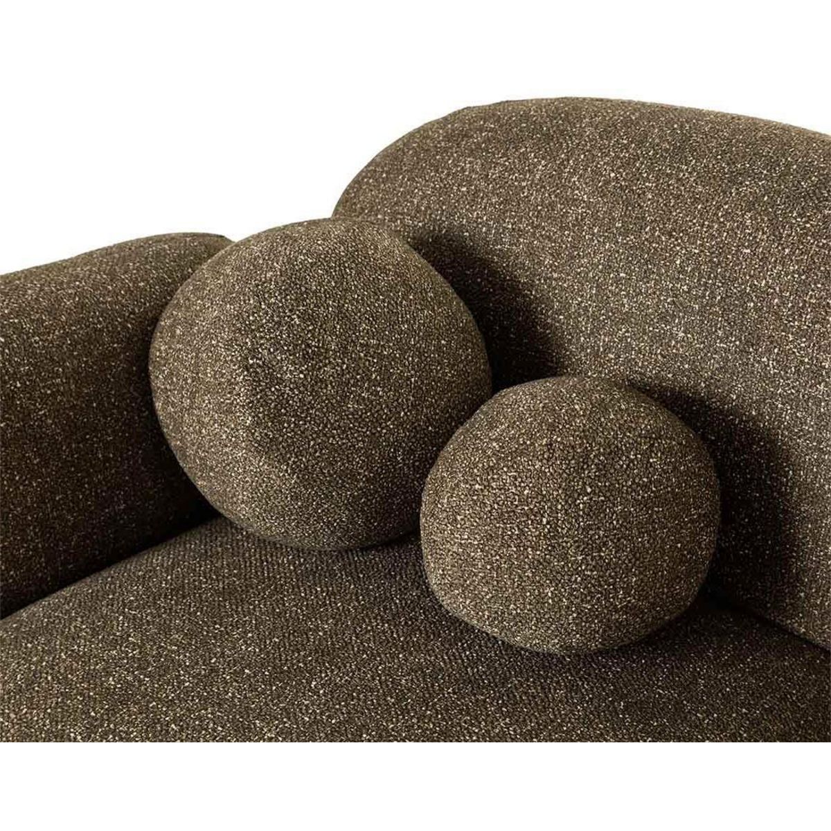 LISA DESIGN Velris - canapé d'angle droit 3 places en tissu moucheté