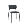 Voir la diapositive 2 : SWEEEK Lot de 4 chaises de jardin empilables acier et plastique anthracite - Liva