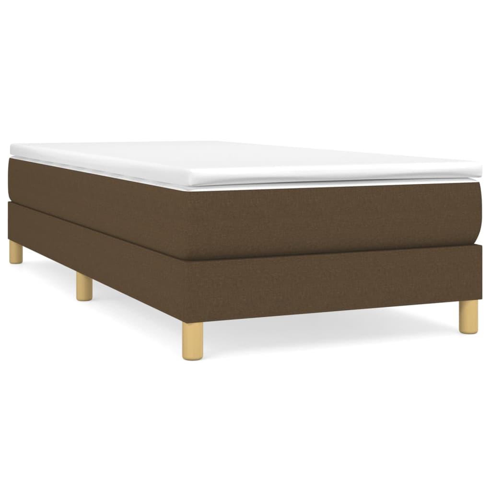 Voir la diapositive 2 : VIDAXL Sommier a lattes de lit avec matelas Marron fonce 80x200 cm