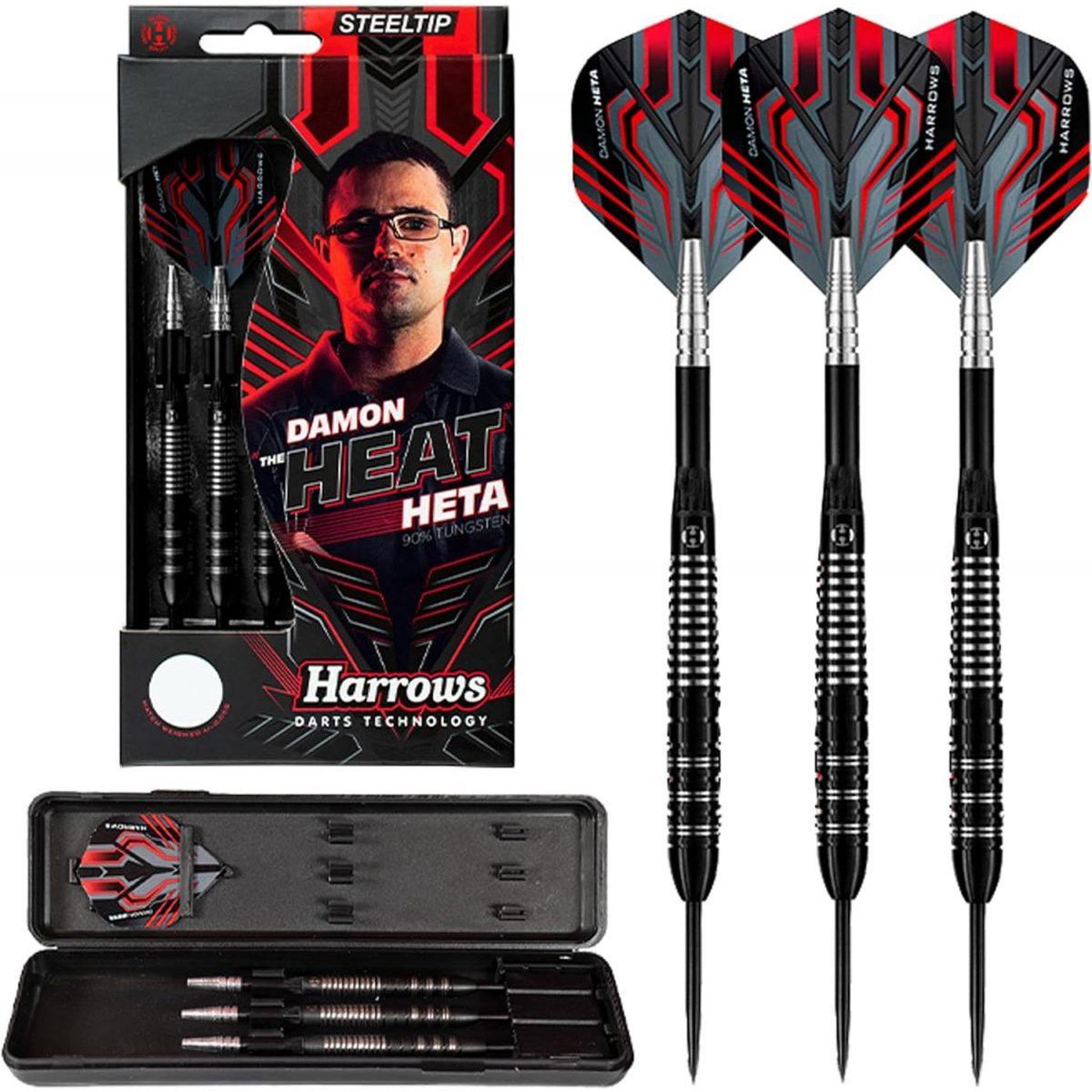 Harrows Fléchettes damon heta 90 steel 21g r