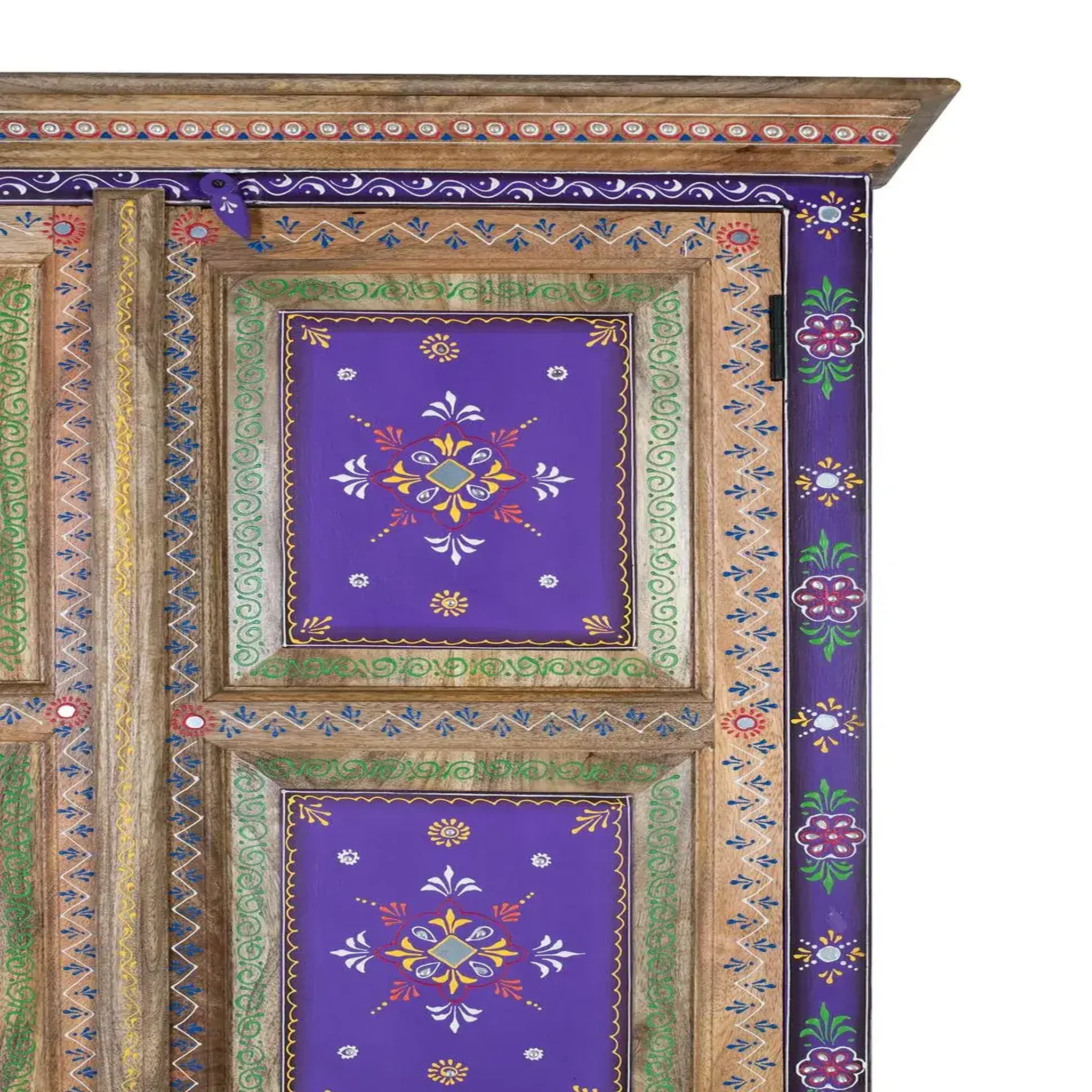 Voir la diapositive 4 : GINER Y COLOMER SL Armoire en bois de manguier 90cm style artisanal ethnique