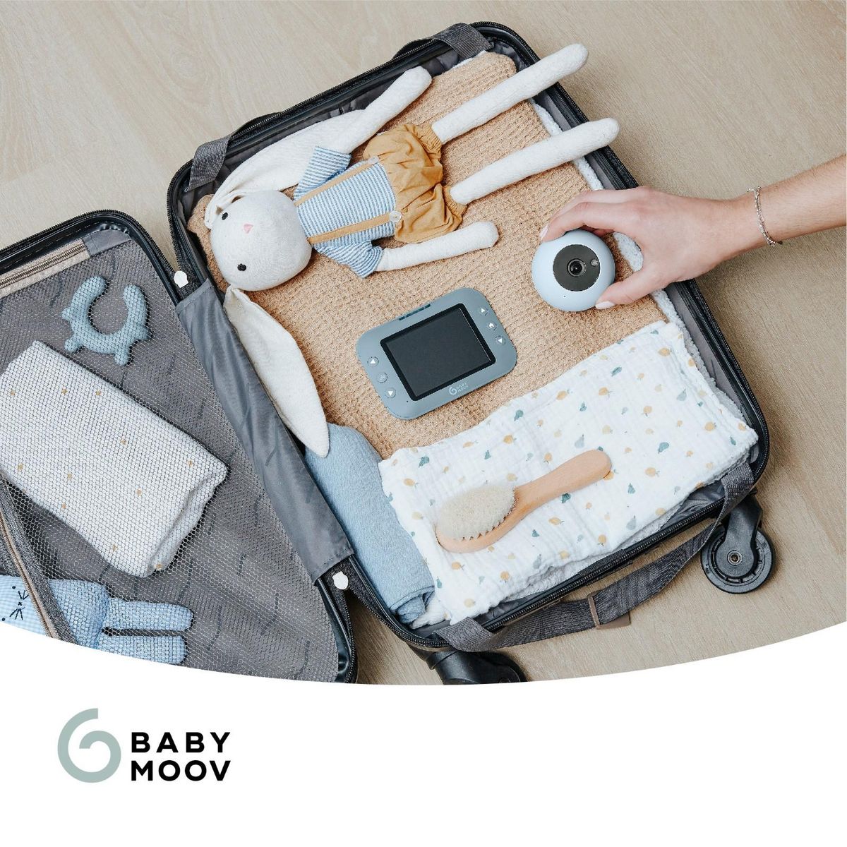 BABYMOOV Babyphone Caméra Additionnelle Sans Fil YOO Roll Babymoov - Rechargeable Autonomie 10h - Portée 300m