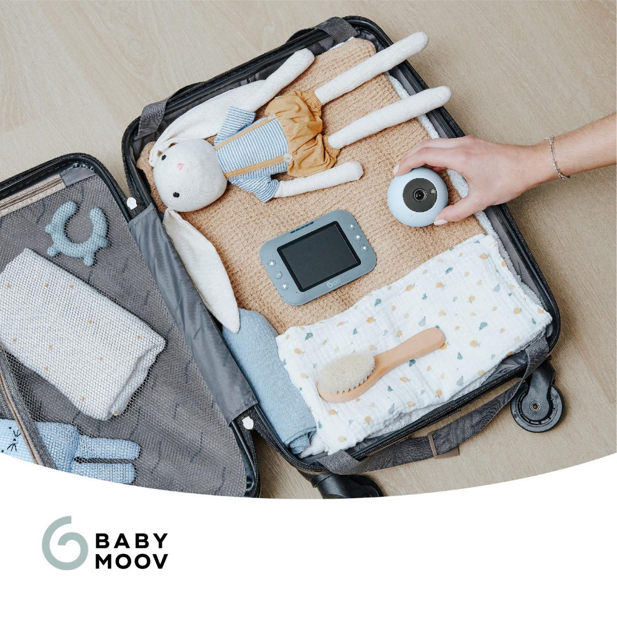 BABYMOOV Babyphone Caméra Additionnelle Sans Fil YOO Roll Babymoov - Rechargeable Autonomie 10h - Portée 300m