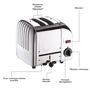 Voir la diapositive 3 : Dualit Grille-pain 2 fentes 1200w inox - 20258