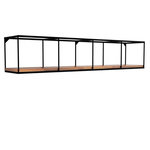 TOILINUX Etagère murale design industriel Miray - L. 120 x H. 30 cm - Noir