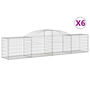 Voir la diapositive 2 : VIDAXL Paniers a gabions arques 6 pcs 300x50x60/80 cm fer galvanise