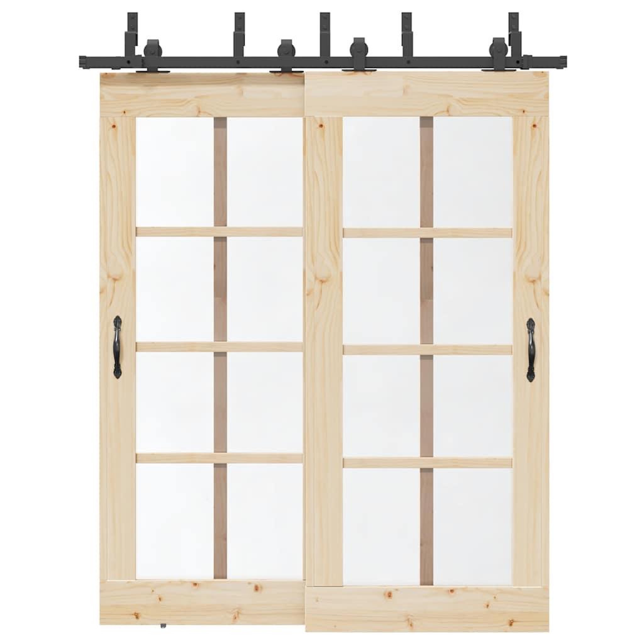 VIDAXL Kit de quincaillerie de porte coulissante 183 cm Acier Noir