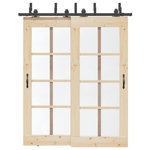 VIDAXL Kit de quincaillerie de porte coulissante 183 cm Acier Noir