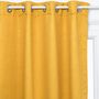 Voir la diapositive 3 : ATMOSPHERA Rideau occultant motif feuille embossé - 260x140 cm - Jaune ocre