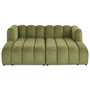 Voir la diapositive 1 : LISA DESIGN Debbie - canapé modulable droit 3 places avec double méridienne - assise profonde - en tissu texturé