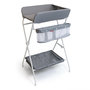 Voir la diapositive 1 : WEBABY Table à langer pliante en acier MIO avec panier de rangement