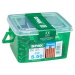 CENTRALE BRICO Lot de 230 vis inox tête cylindrique torx SPAX, Diam.5 mm x L.50 mm