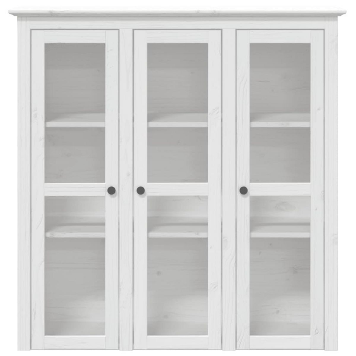 VIDAXL Armoire avec portes vitrees BODO blanc bois de pin massif