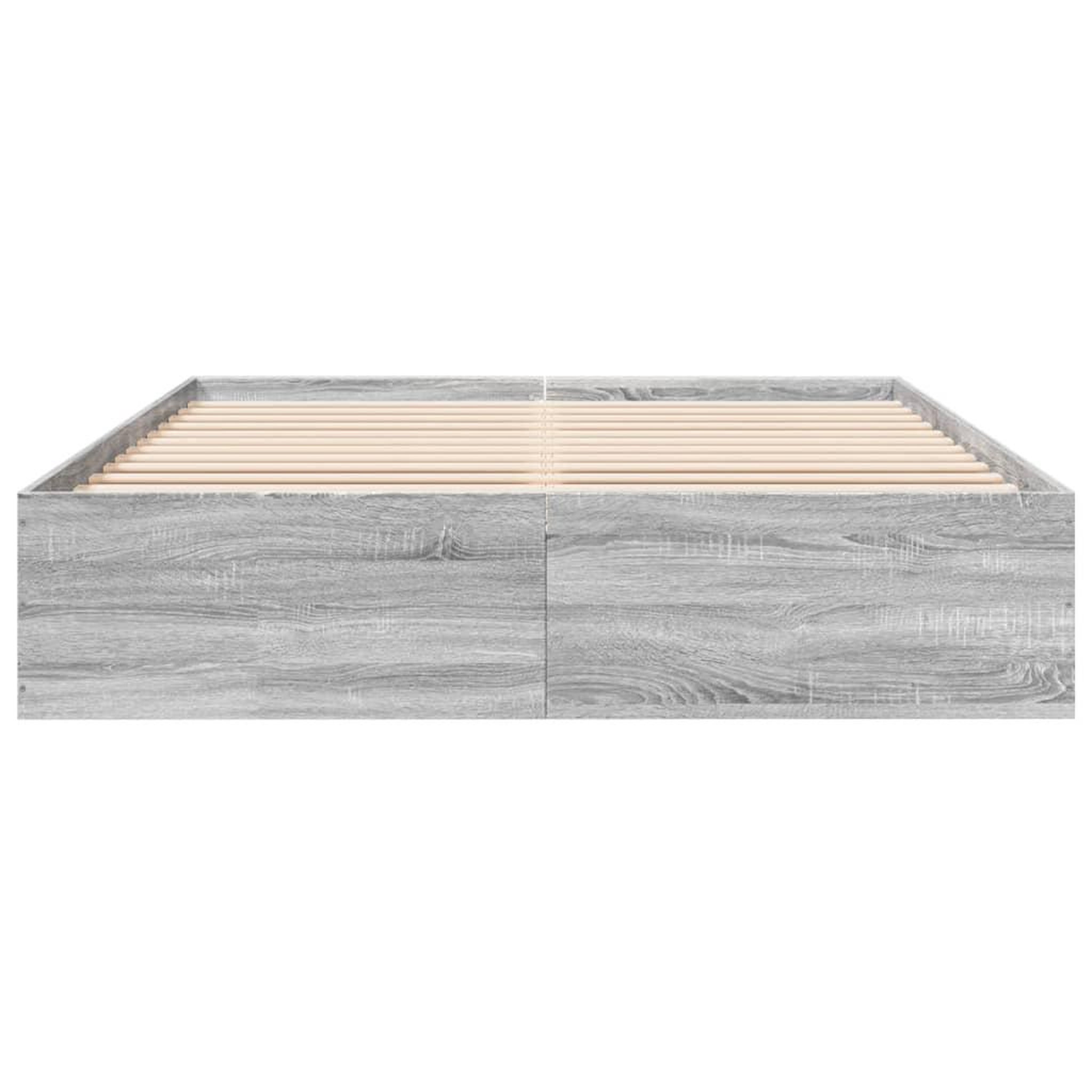 Voir la diapositive 4 : VIDAXL Cadre de lit sans matelas sonoma gris 150x200 cm