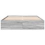 Voir la diapositive 4 : VIDAXL Cadre de lit sans matelas sonoma gris 150x200 cm