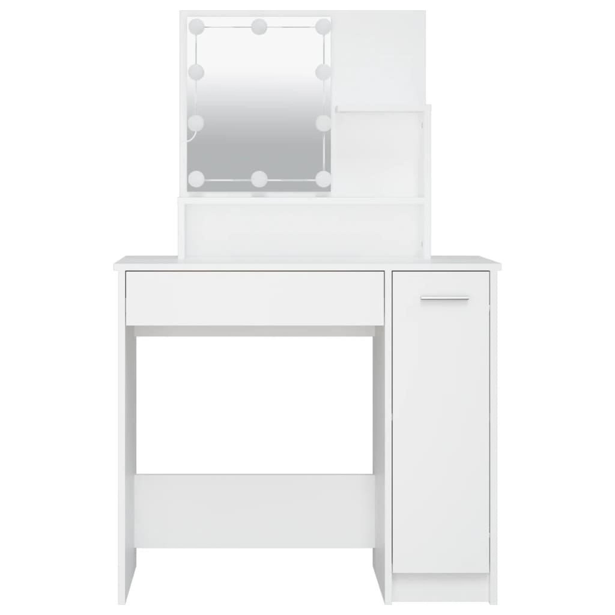 Voir la diapositive 5 : VIDAXL Coiffeuse avec LED blanc 86,5x35x136 cm