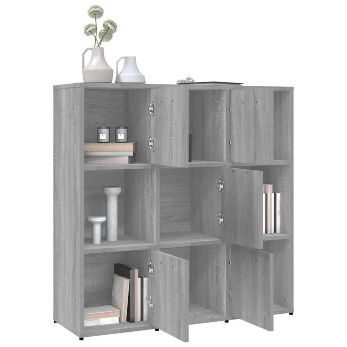 VIDAXL Bibliotheque Sonoma gris 90x30x90 cm Bois d'ingenierie