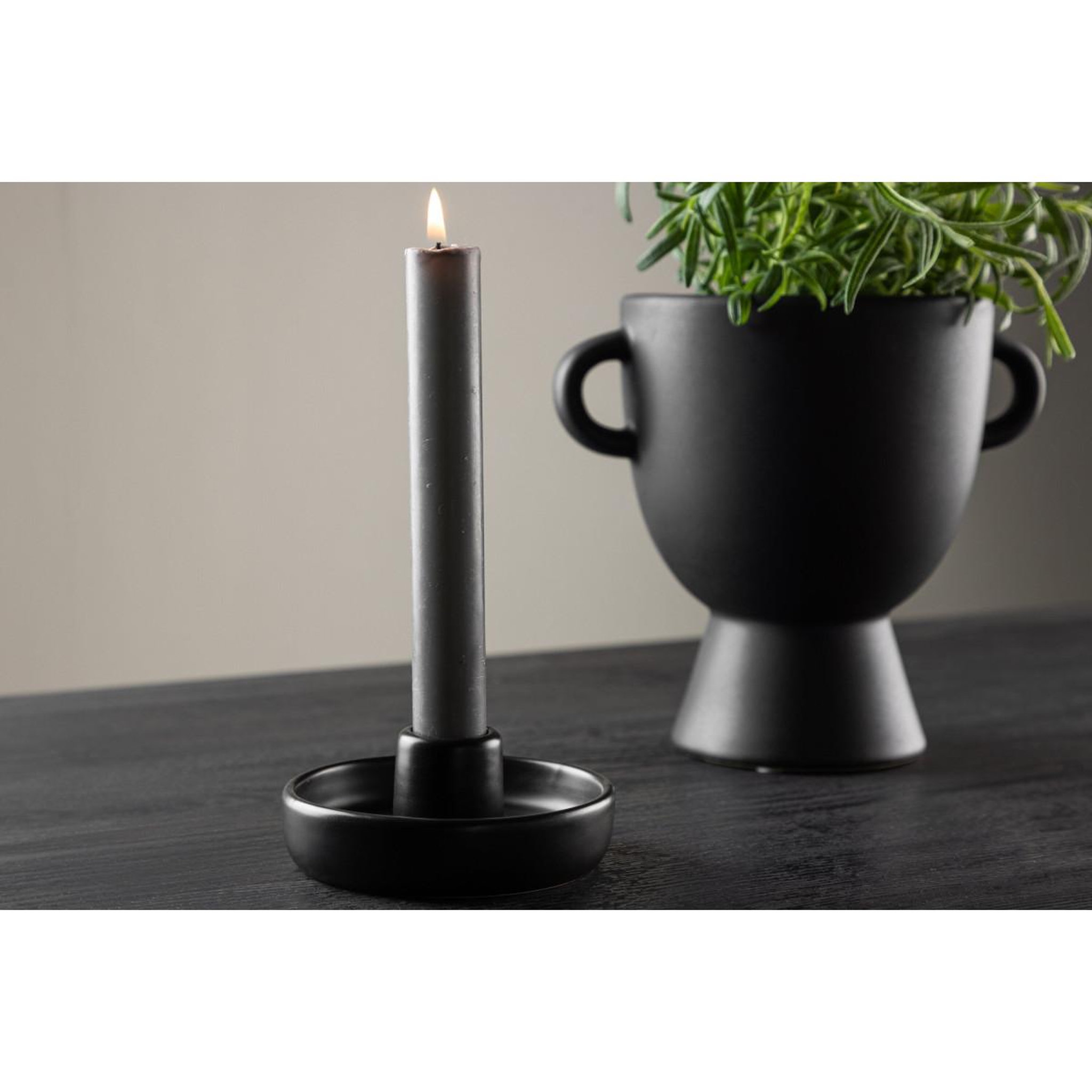 Voir la diapositive 4 : Paris Prix Bougeoir en céramique  otis  11cm noir