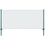 VIDAXL Cloture en grillage metallique avec poteaux Acier 25x0,5 m Vert