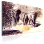 Voir la diapositive 1 : Paris Prix Tableau Imprimé  Watercolour Elephants
