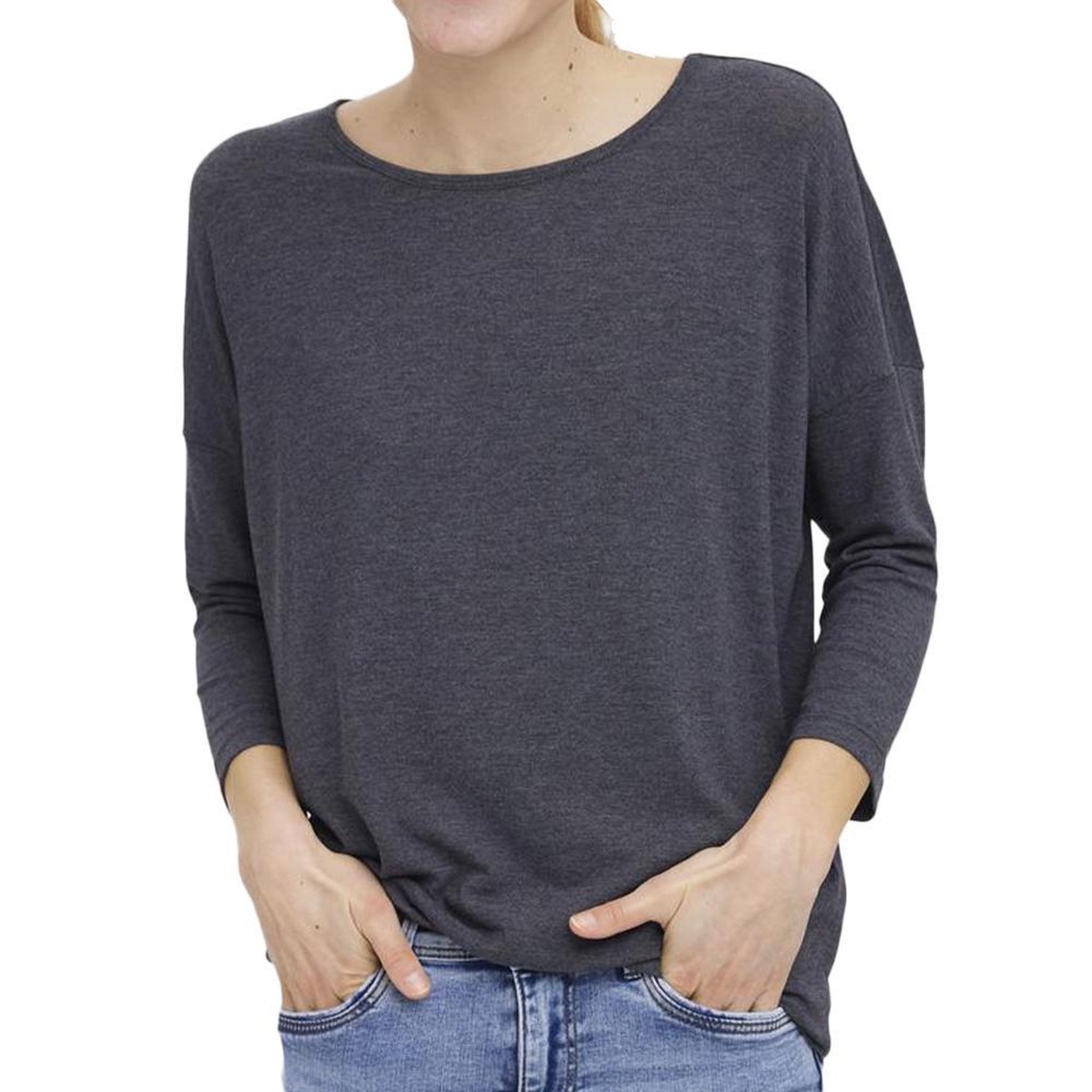 Vero Moda T Shirt  Femme Vero Moda Carla. Coloris disponibles : Gris