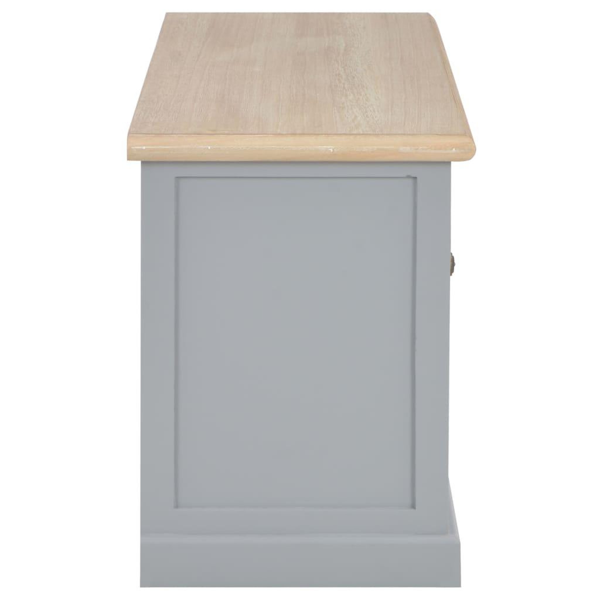 Voir la diapositive 4 : VIDAXL Meuble TV Gris 90x30x40 cm Bois