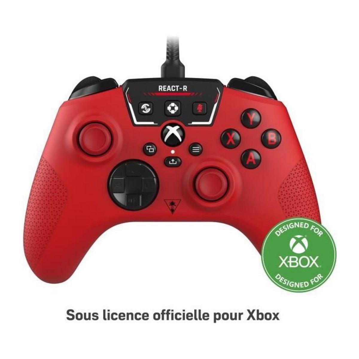 Turtle Beach Manette de jeu filaire - TURTLE BEACH - REACT-R - Rouge - Xbox & Windows