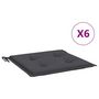 Voir la diapositive 2 : VIDAXL Coussins de chaise de jardin lot de 6 anthracite 40x40x3 cm