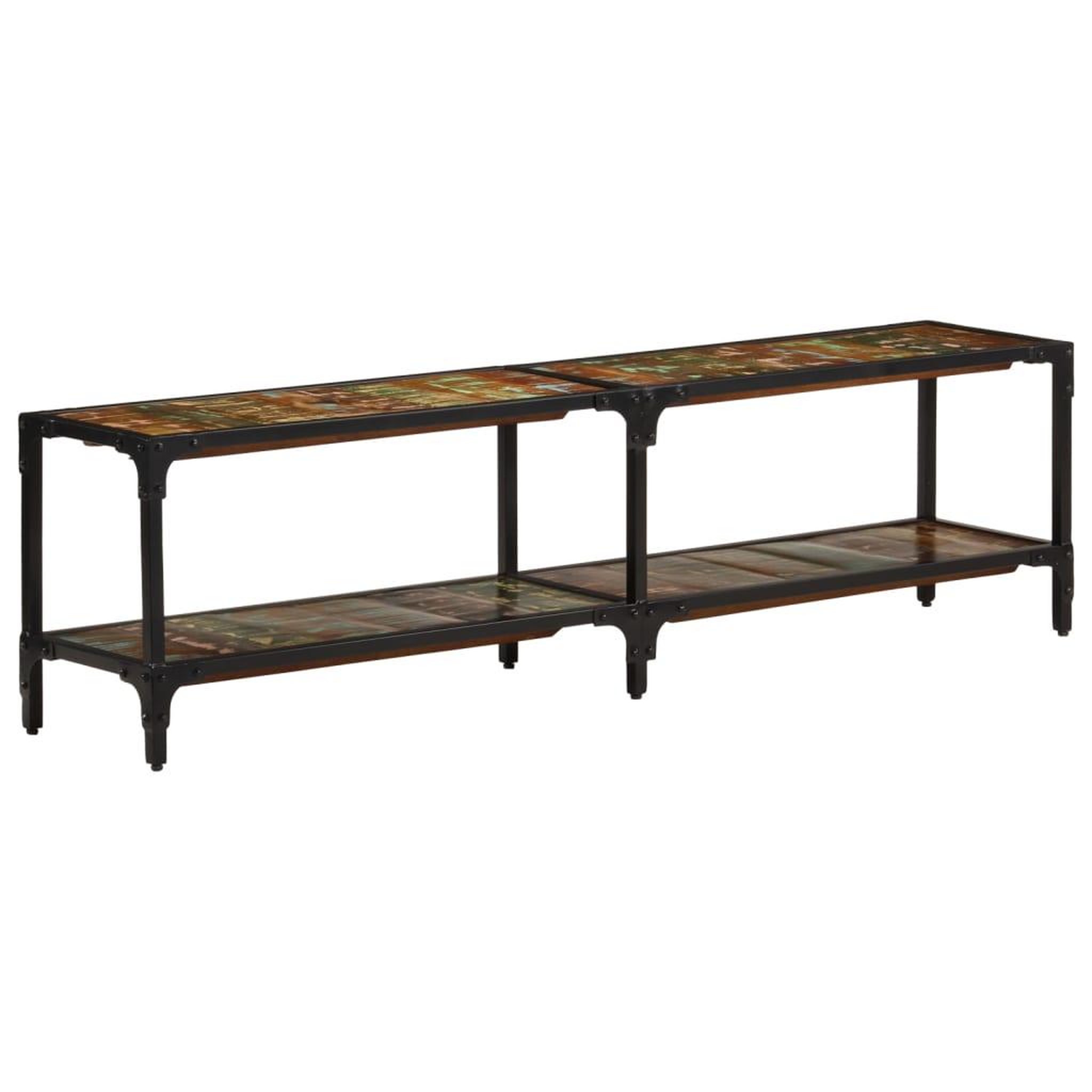 Voir la diapositive 1 : VIDAXL Meuble TV 150x30x41 cm bois massif de recuperation