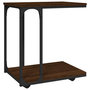 Voir la diapositive 2 : VIDAXL Table d'appoint a roues Chene marron 50x35x55,5 cm