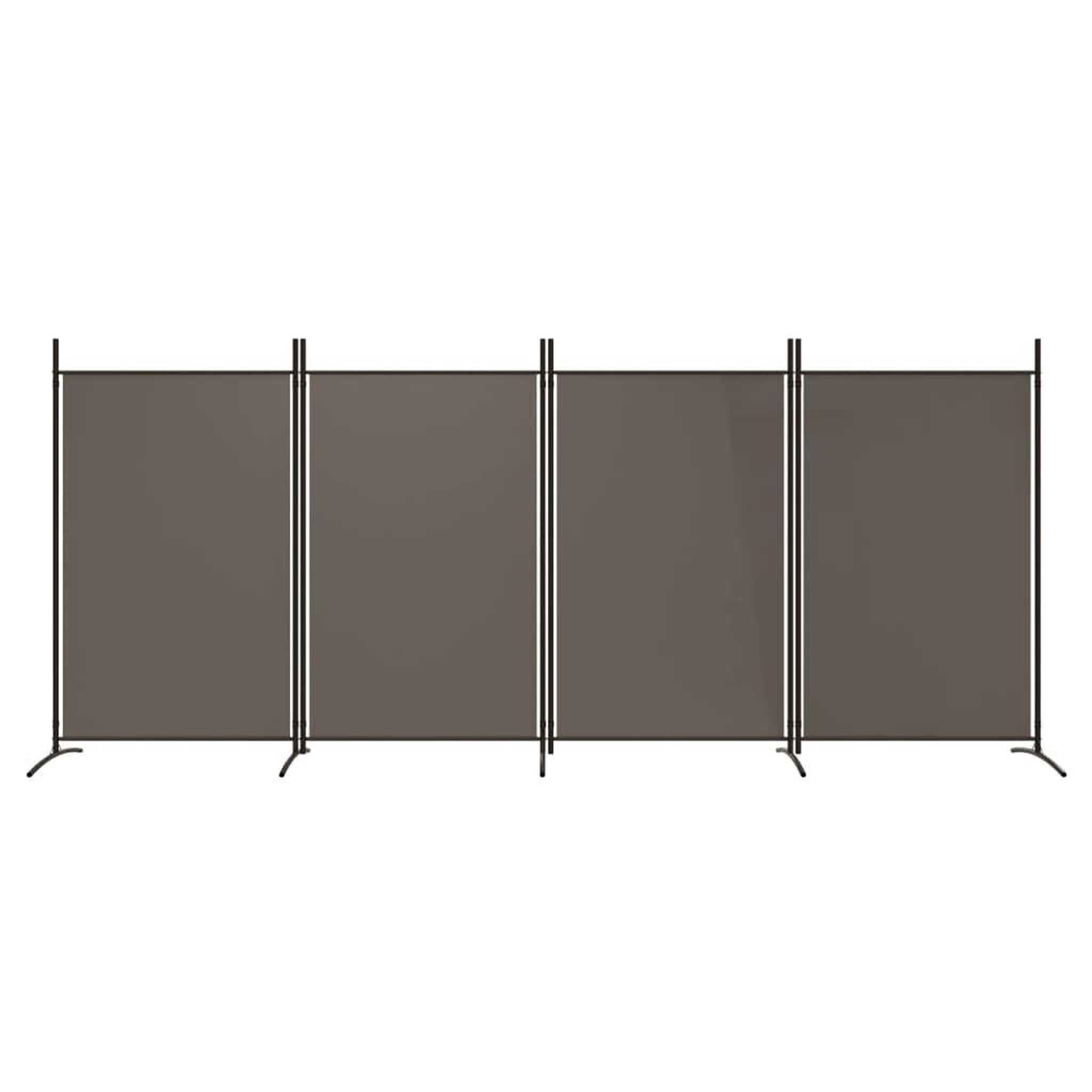 Voir la diapositive 3 : VIDAXL Cloison de separation 4 panneaux Anthracite 346x180 cm Tissu