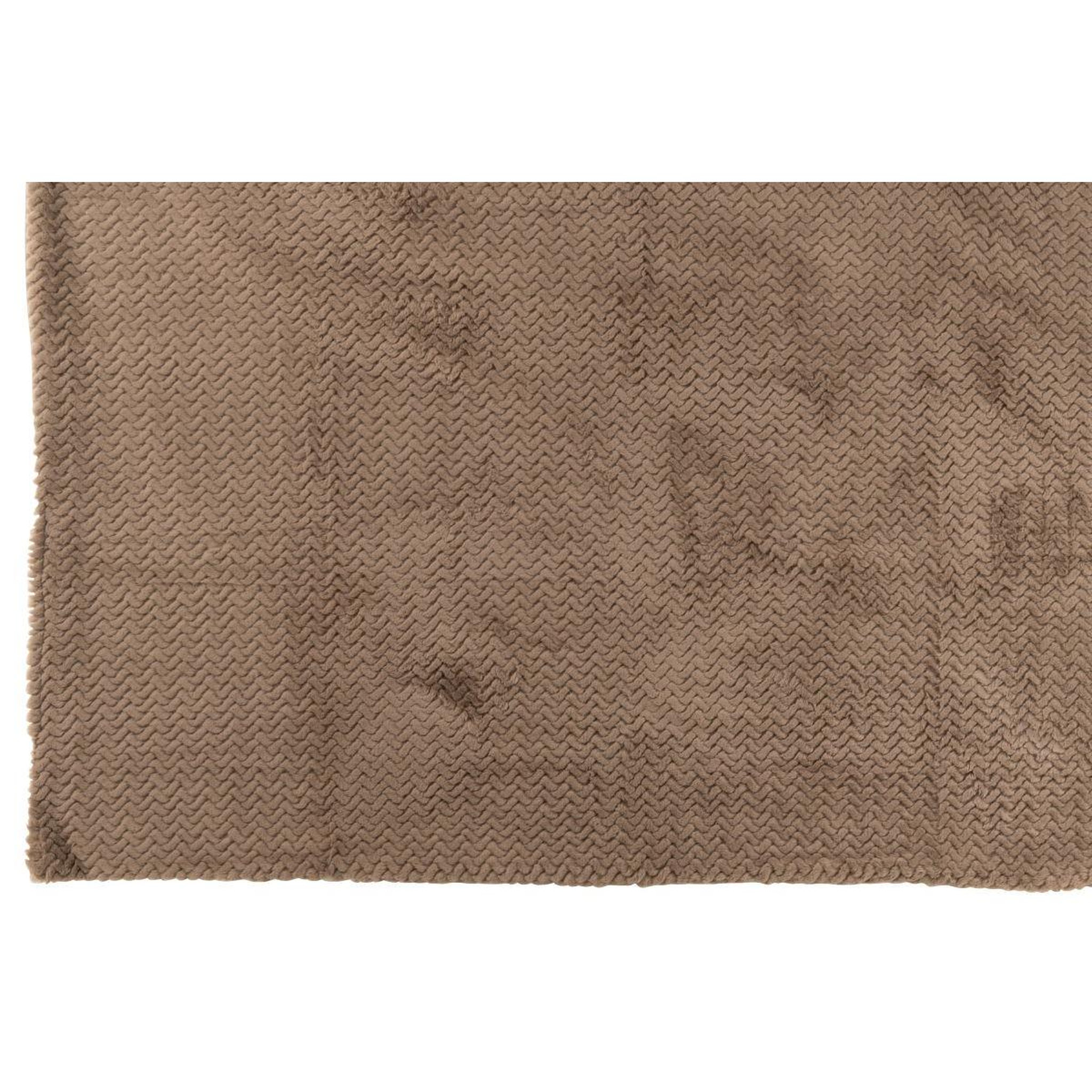 Voir la diapositive 4 : J-LINE Plaid uni  winter  130x180cm taupe